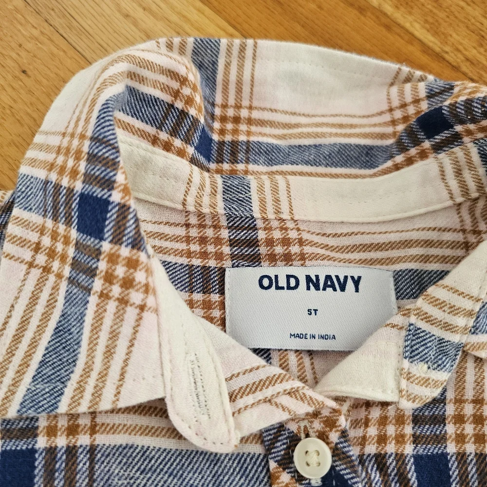 Old Navy Toddler Girl Plaid Button Down Shirt